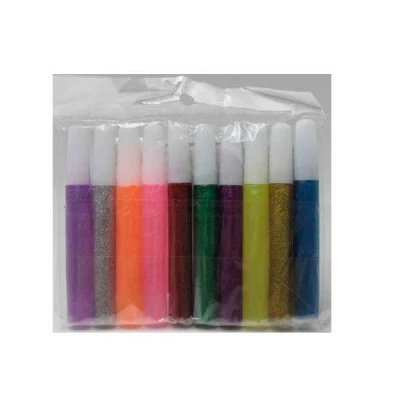 Клей із блискітками 10 кольорів