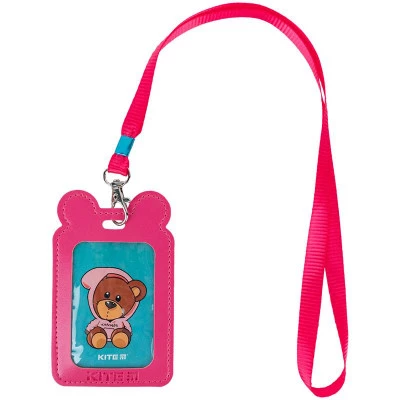 Бейдж вертикальний Kite K24-296-4 на рожевий шнурку.
