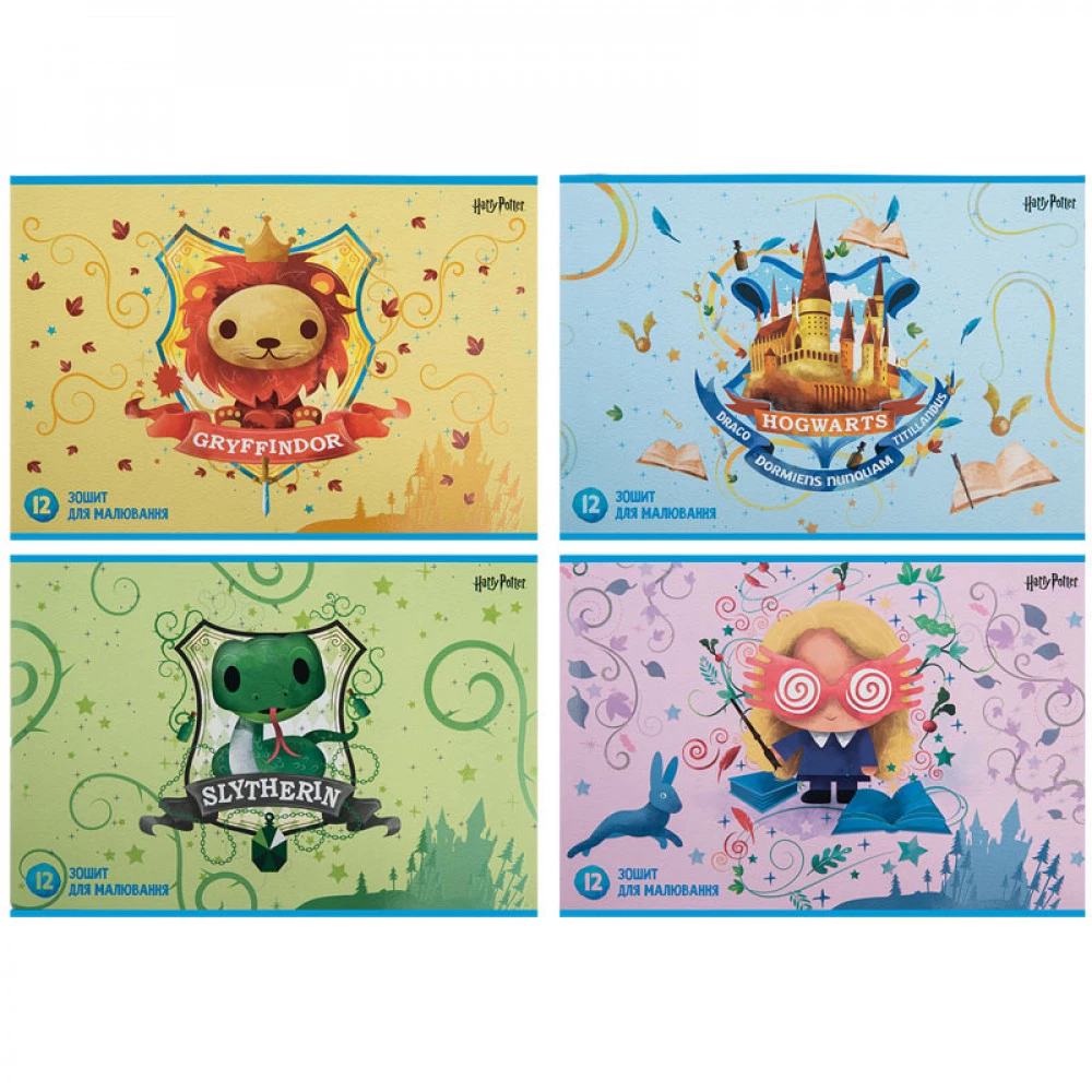 Альбом для малювання 12 аркушів 120 г/м2 Kite HP23-241 софт-тач + УФ лак Mix