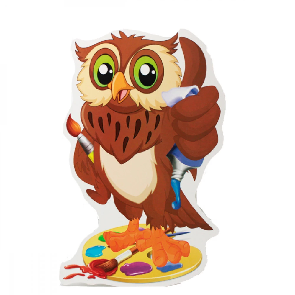 Прикраси А3 дитячі для залу картон Сова