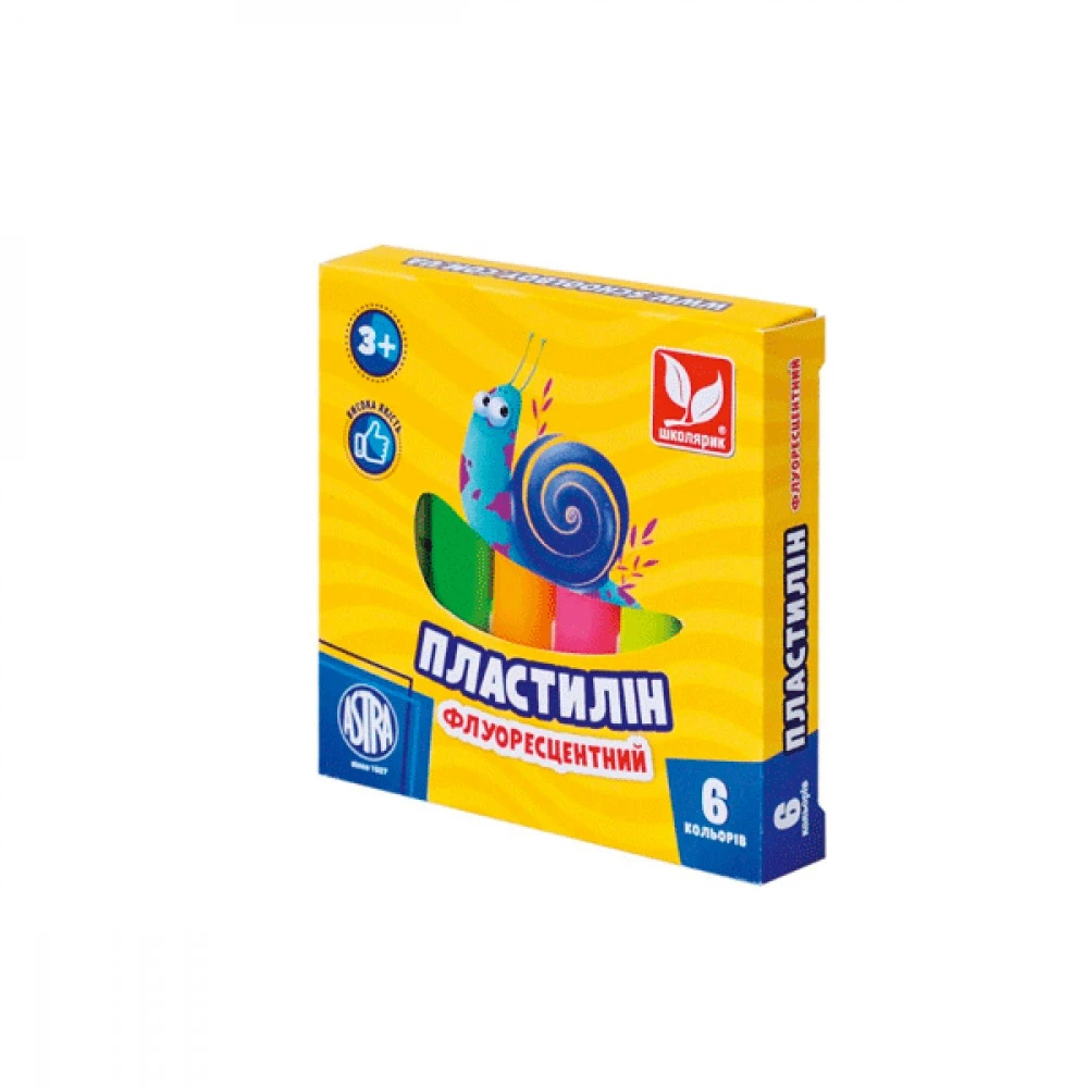 Пластилін Школярик 83811906 6 кольорів 78 гр