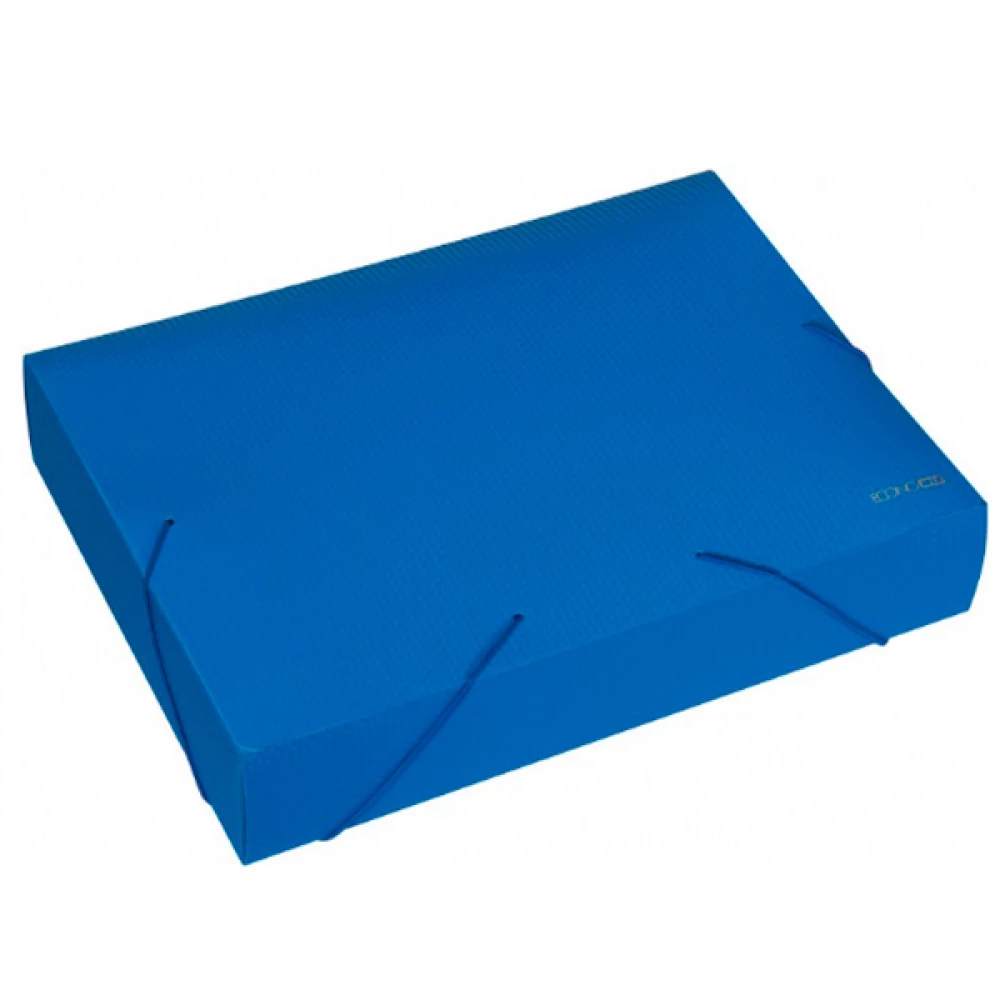 Папка-бокс А4/60мм Economix E31405-02н на резинках синя НШ