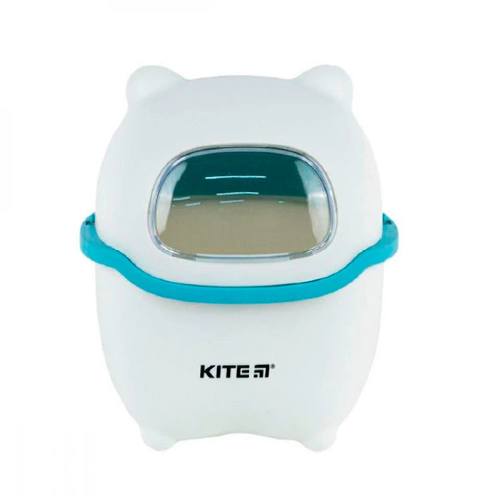 Настільний контейнер Kite K24-009-6 для сміття біло-блакитний 