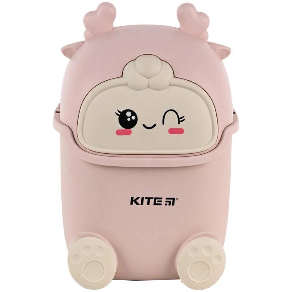 Настільний контейнер Kite K24-009-5 для сміття рожевий