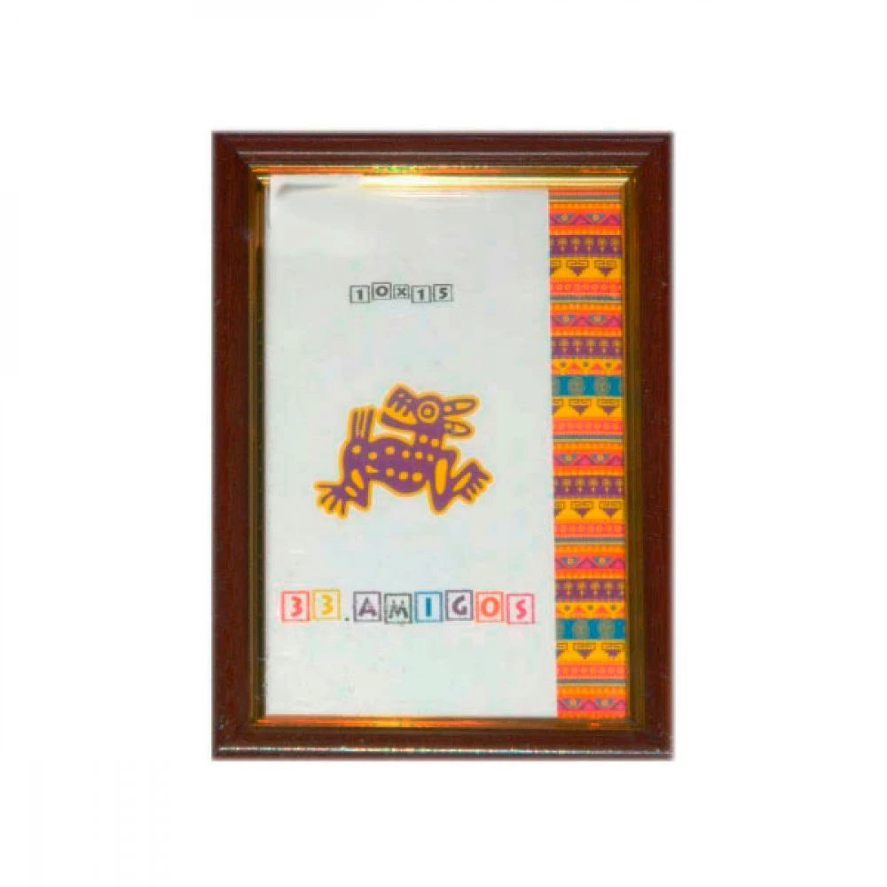 Рамка для фото 10 х 15 (15 мм) темно-коричневий із золотом