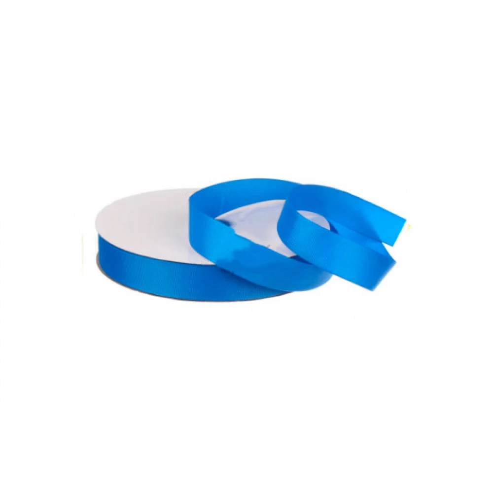 Стрічка репсова для декору 2,5 см №40 (91,4 м) блакитна