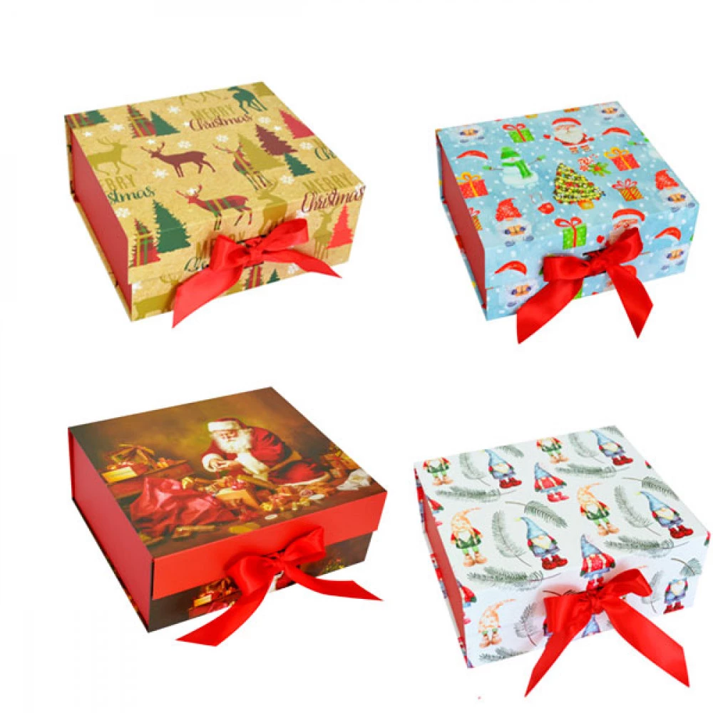 Коробка подарункова картонна Новорічна 91010611 збірна 