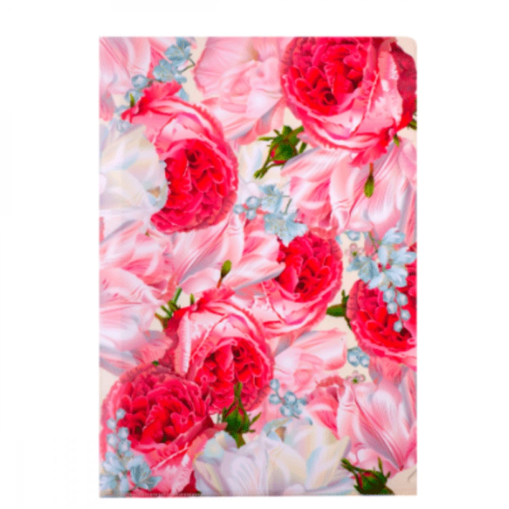 Кутник пластиковий А4 "BuroMAX" 3966-10 "Romance" рожевий