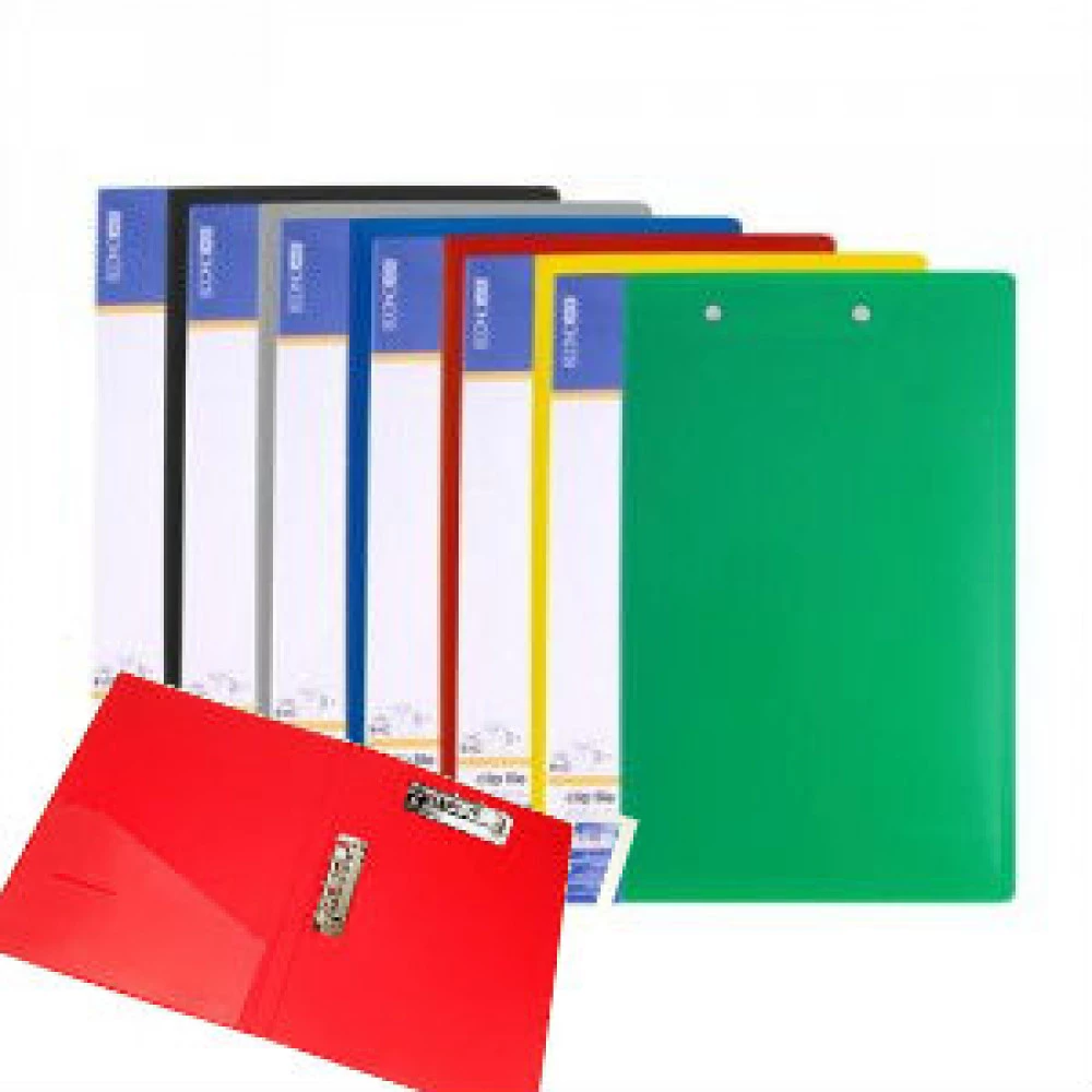 Папка пластикова А4 Economix E31203 із затискачем CLIP В+С МІХ