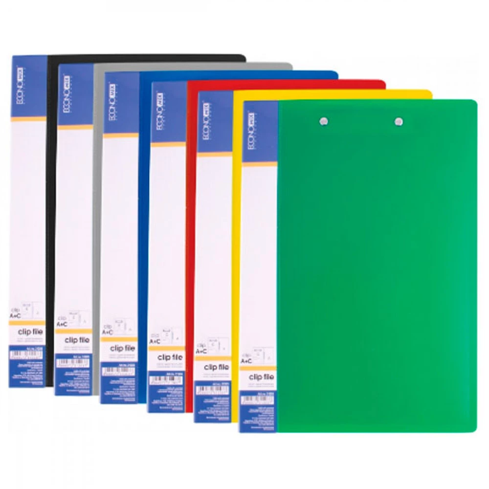 Папка - швидкозшивач пластикова А4 Economix E31206 заж+швидк. з карм.