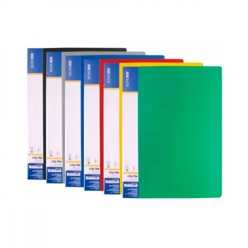 Папка пластикова А4 Economix E31212 довжин. затискач CLIP ВL Міх