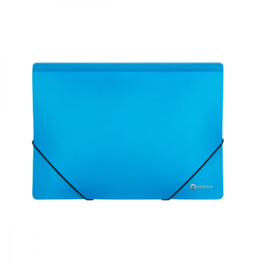 Папка пластикова А4 Optima O30698-11 на резинці блакитна