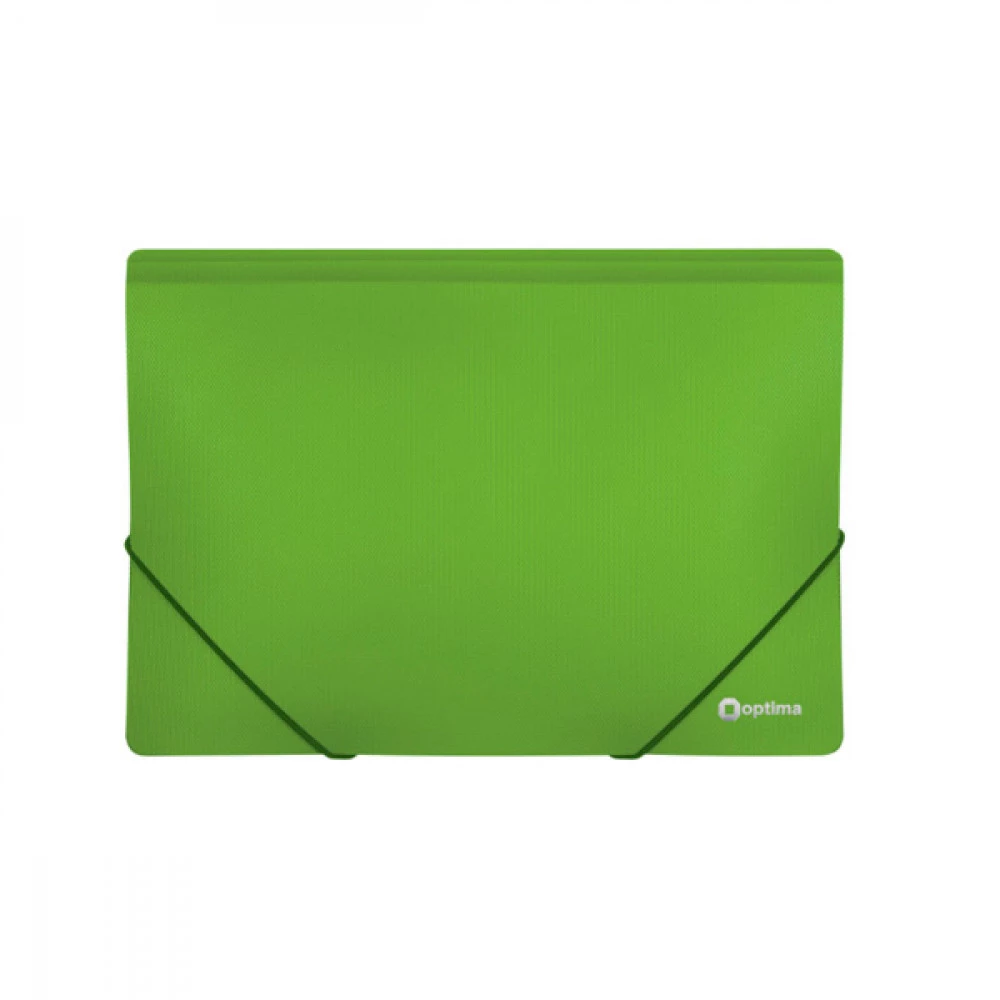 Папка пластикова А4 Optima O30698-13 на гумці салатова