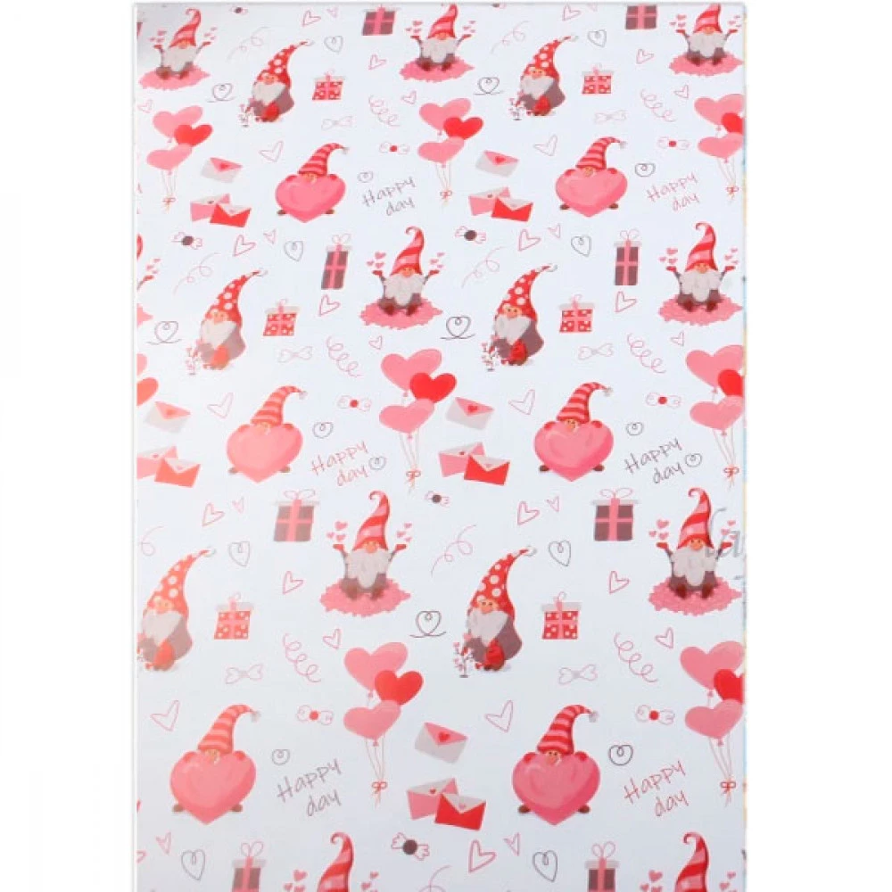Папір пакувальний Рожеві гноми 255-3108