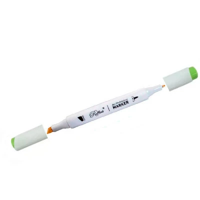 Маркер-скетч Marco 1-7 мм (Raffine) 7800 (G606) двосторонній салатовий