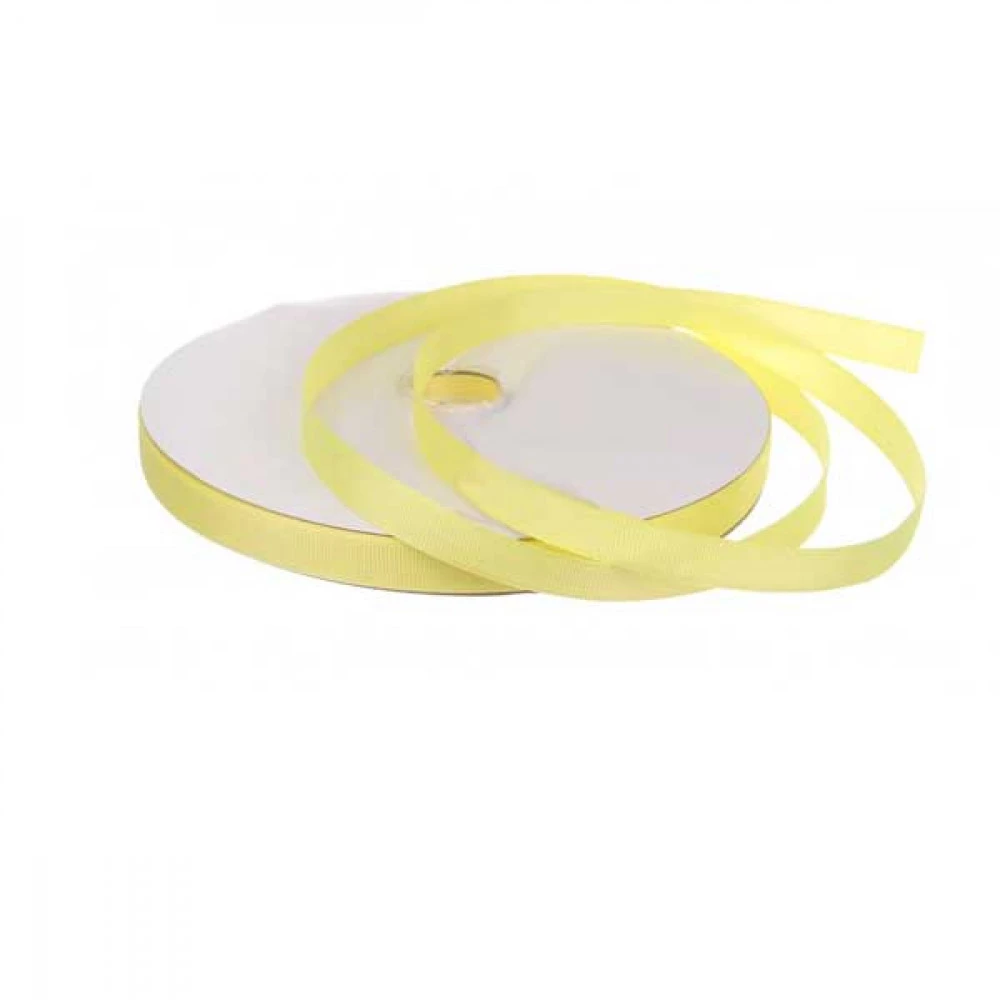 Стрічка репсова для декору 1,2см №230 (91,4м) св.-жовтий