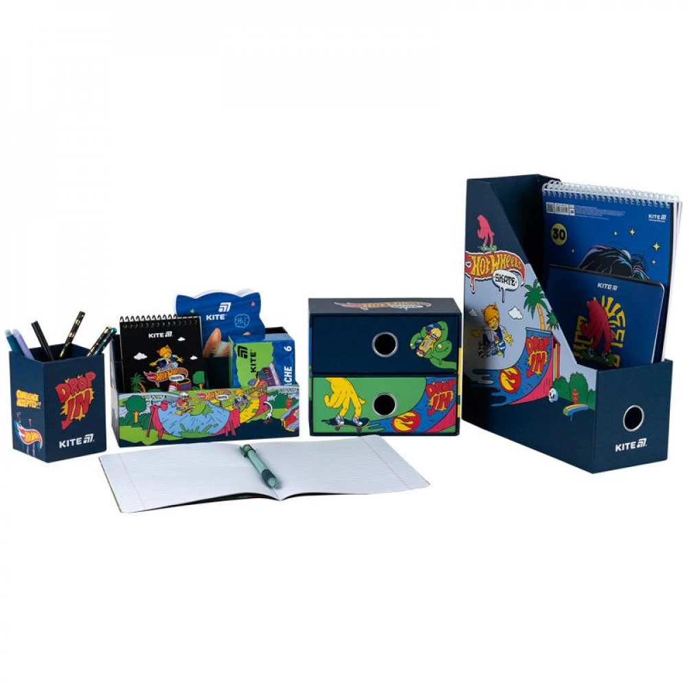 Органайзер настільний Kite HW25-357 Hot Wheels 4 предмети картонний