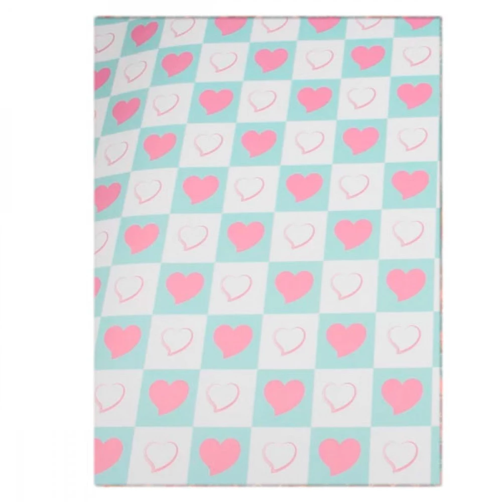 Папір пакувальний Серця, шахівниця 255-6314