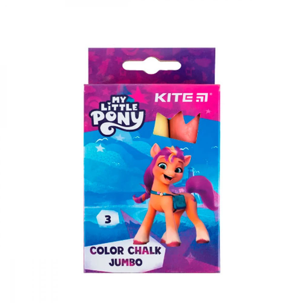 Крейда кольорова 3 кольори Kite Jumbo Little Pony LP24-077