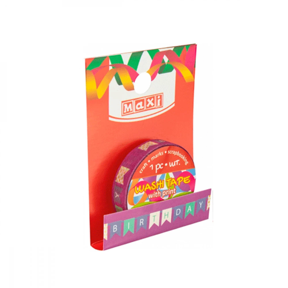 Скотч декоративний 15*3 "MX-61967" Birth day