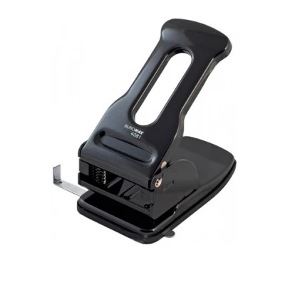 Діркопробивач "BuroMAX" 4081-01 70 листів металевий з лінійкою на 2 отвори чорний