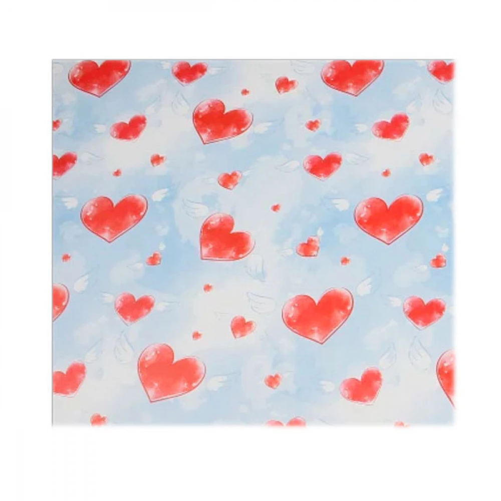 Папір пакувальний Сердця у хмарах 255-6437