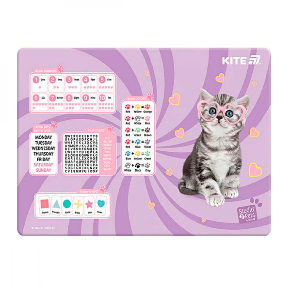 Підкладка настільна 42,5x29см Kite PP SP25-207 Studio Pets