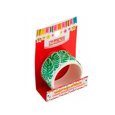 Скотч декоративний (стікер) "Зелений лист RH-20071021"