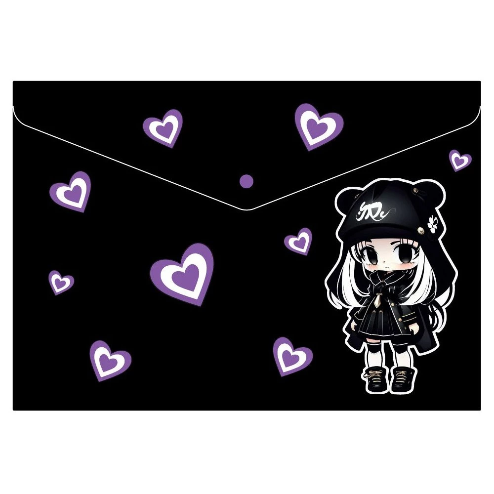 Папка-конверт А4 Maxi MX32012-13 на кнопці 180мкм глянець