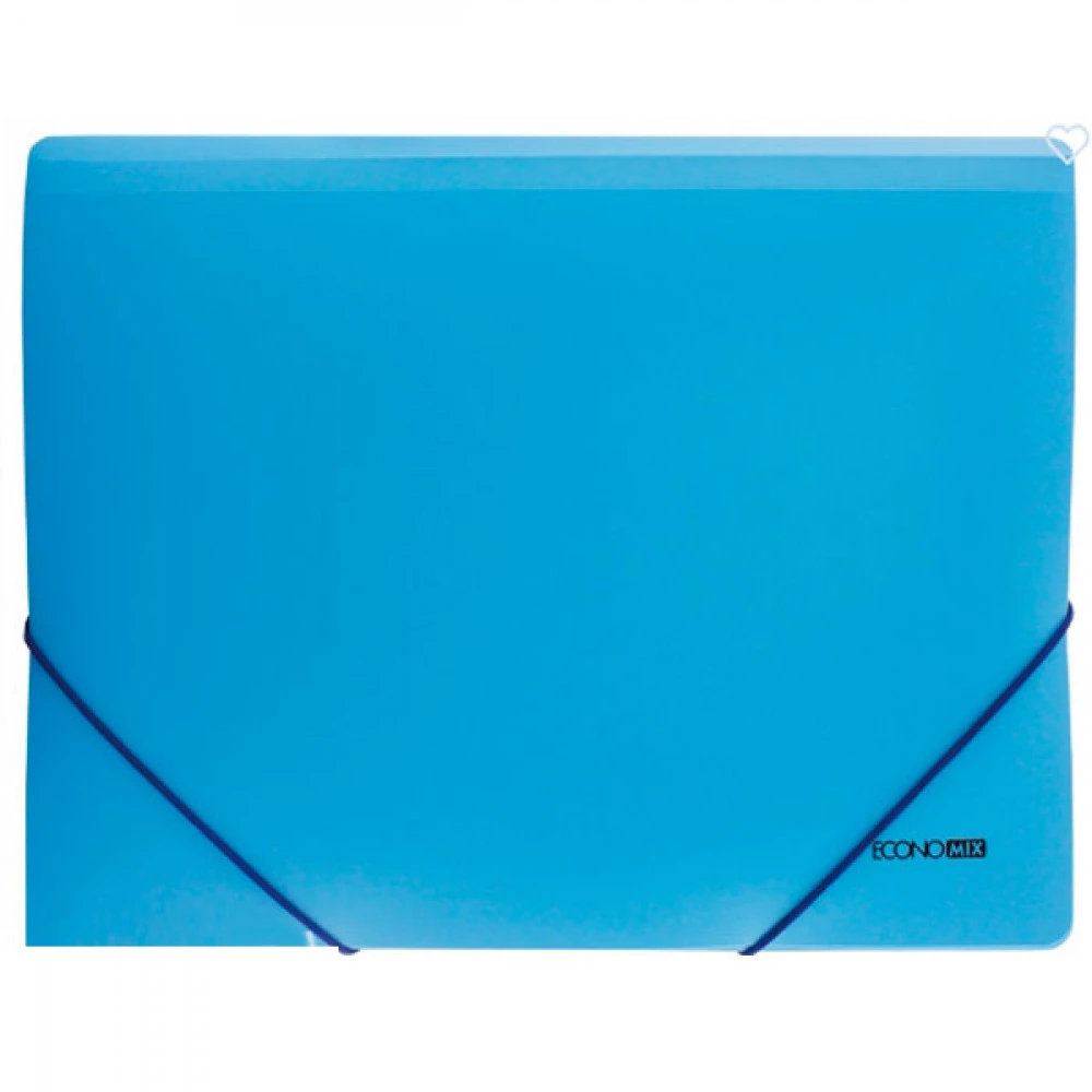 Папка пластикова А4 Economix E31633-11 на резинках блакитна