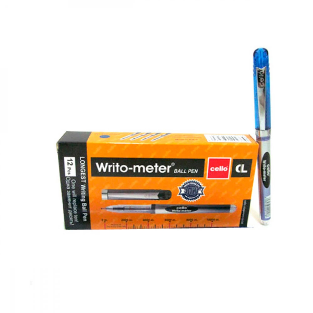 Ручка кулькова Cello Writometer 10км 8048 0,5 мм синя