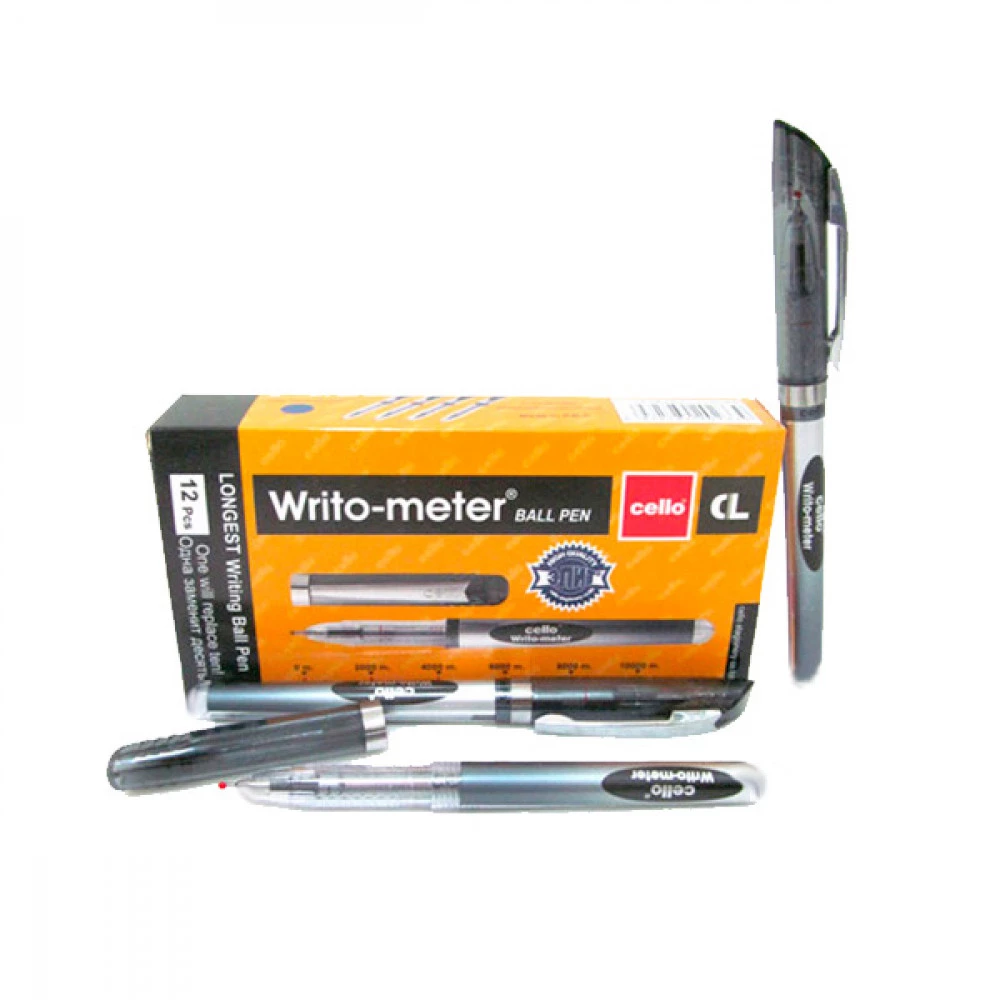 Ручка кулькова Cello Writometer 8048 10 км 0,5 мм чорна
