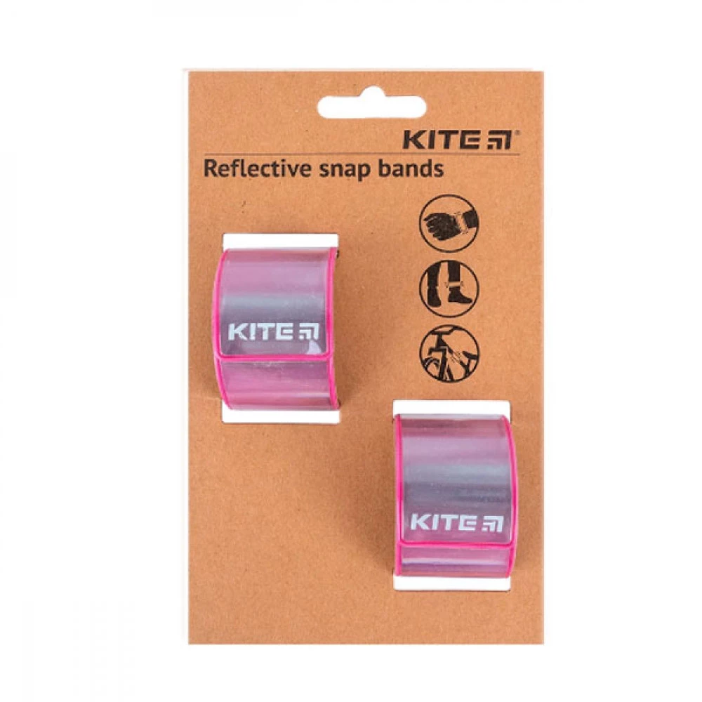 Набір браслетів світловідбиваючих Kite 2 шт К23-108-4 рожеві
