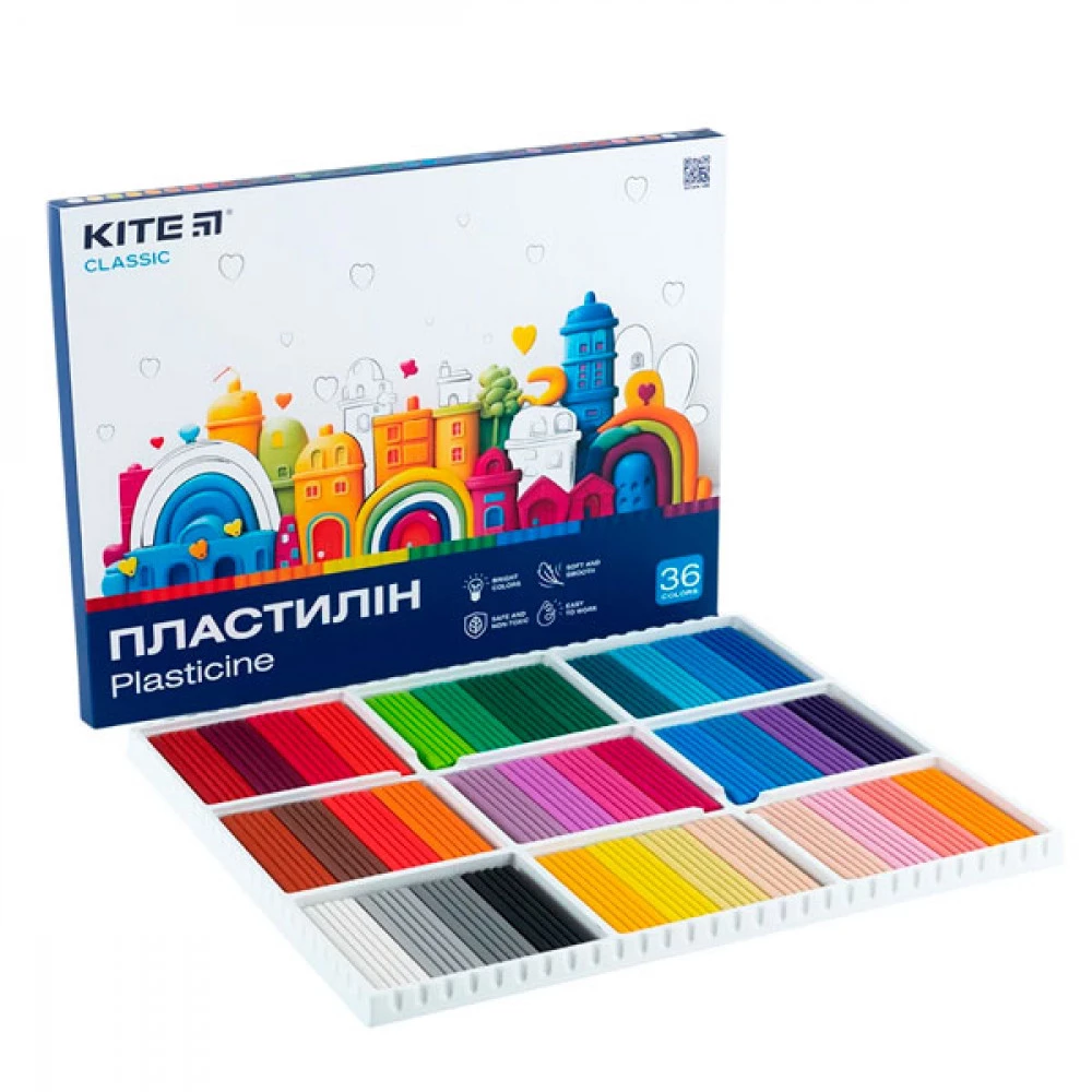 Пластилін 36кол Kite K-078 Kite Classic 720г