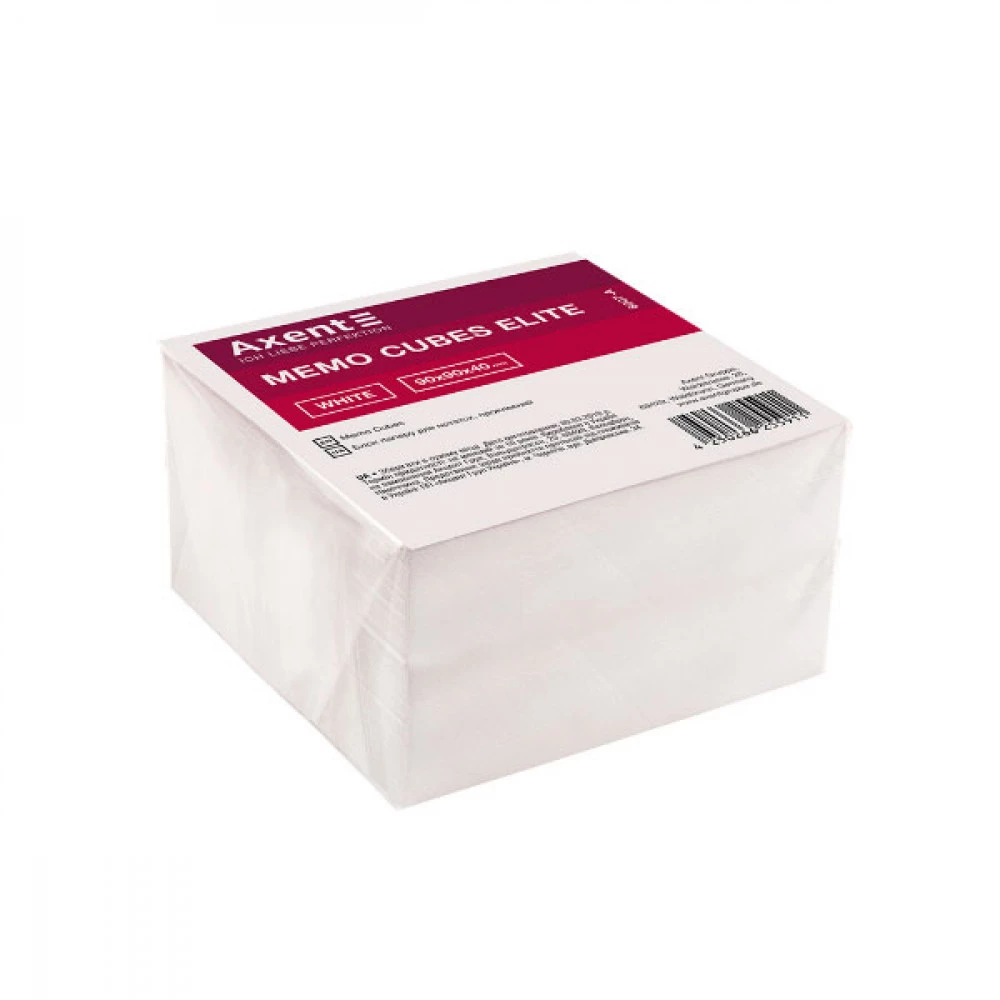 Блок паперу 90х90х40мм Axent Elite Mix 8007-А проклеєний