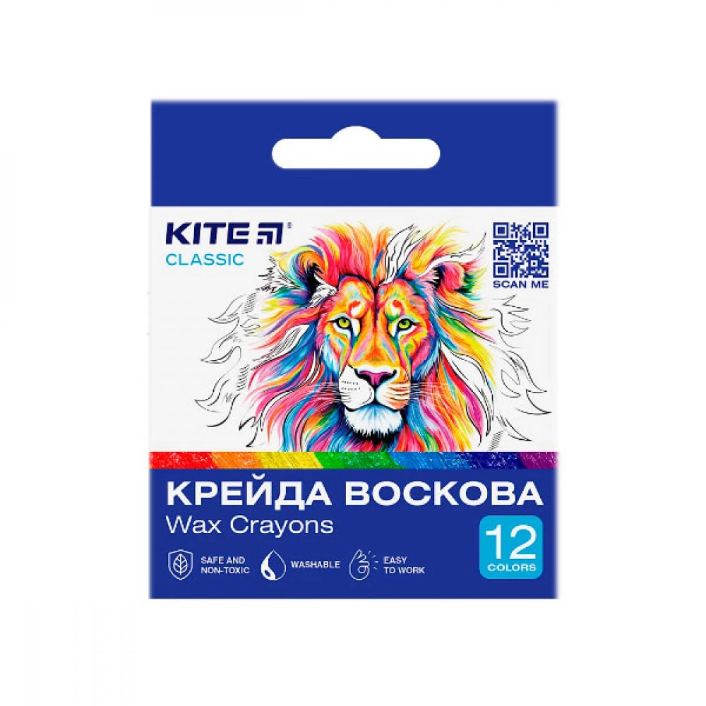 Крейда воскова 12 кольорів Kite Classic K24-070