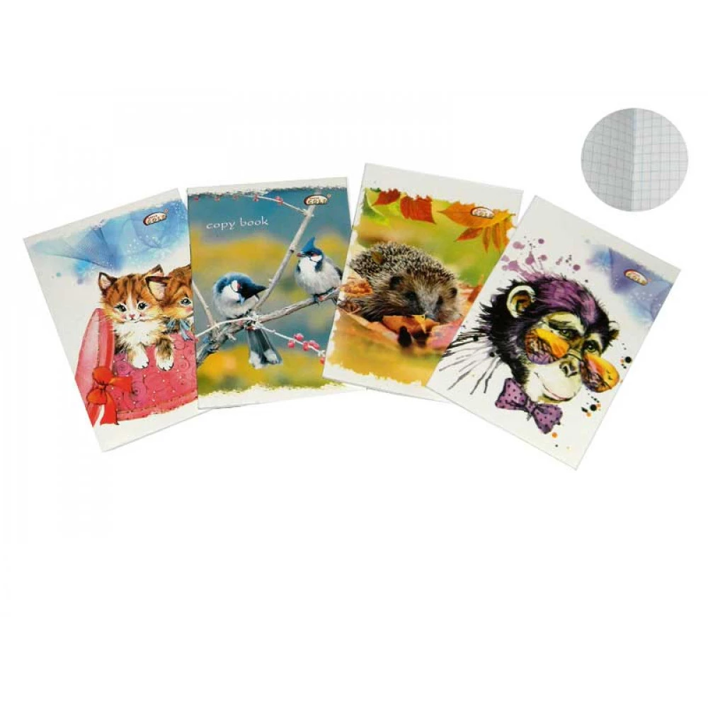 Блокнот А6 32 листів # в клітинку "Gold" 3В-30 м'яка обкладинка