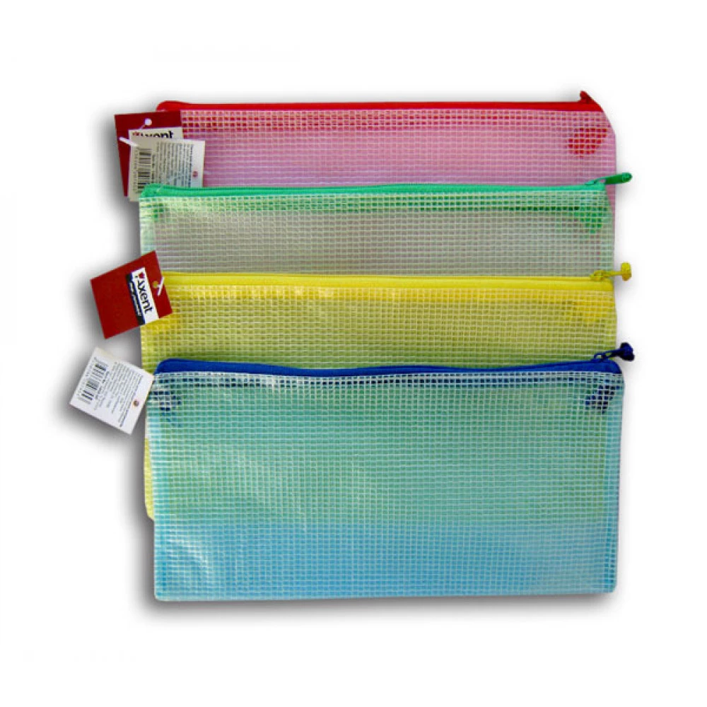 Папка конверт DL Axent 1408-00 на блискавці 230х117мм прозр. Mix