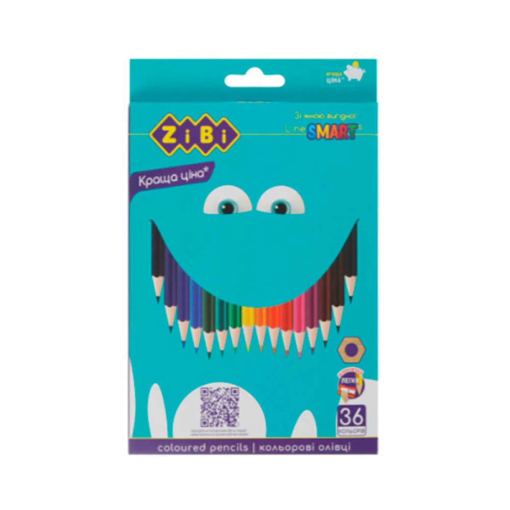 Олівці 36кол ZiBi ZB.2429 Smart