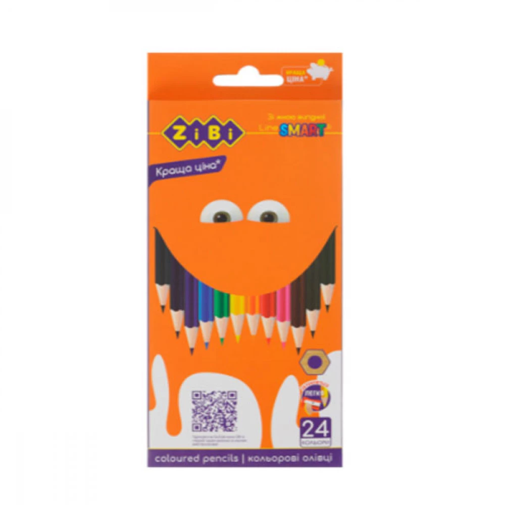 Олівці 24кол ZiBi ZB.2422 Smart