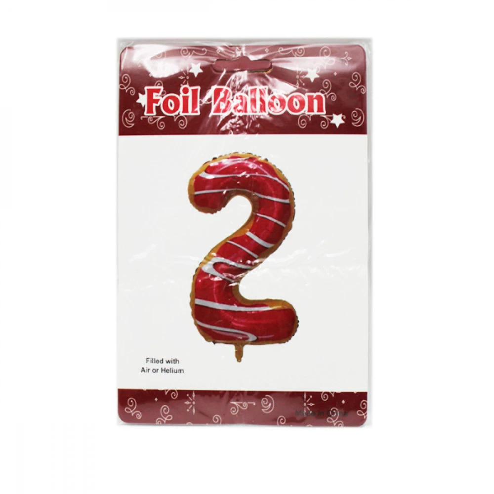 Куля фольга Цифра -2 (110см) шоколад 
