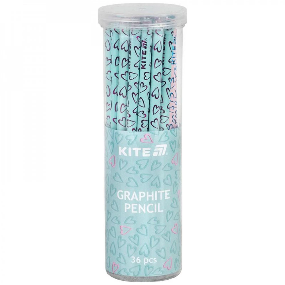 Олівець простий Kite Hearts K25-059-1 із кристалом