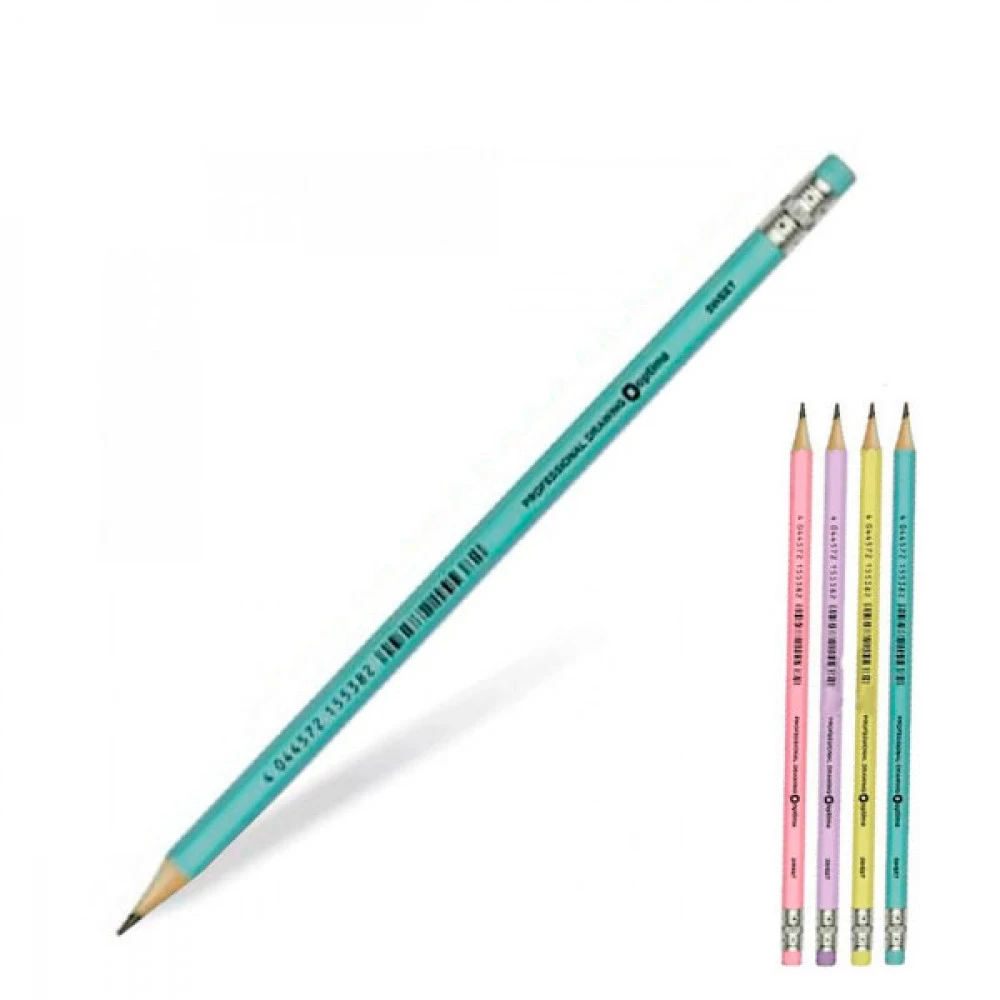 Олівець простий "Optima" O15538 "Sweet" з гумкою