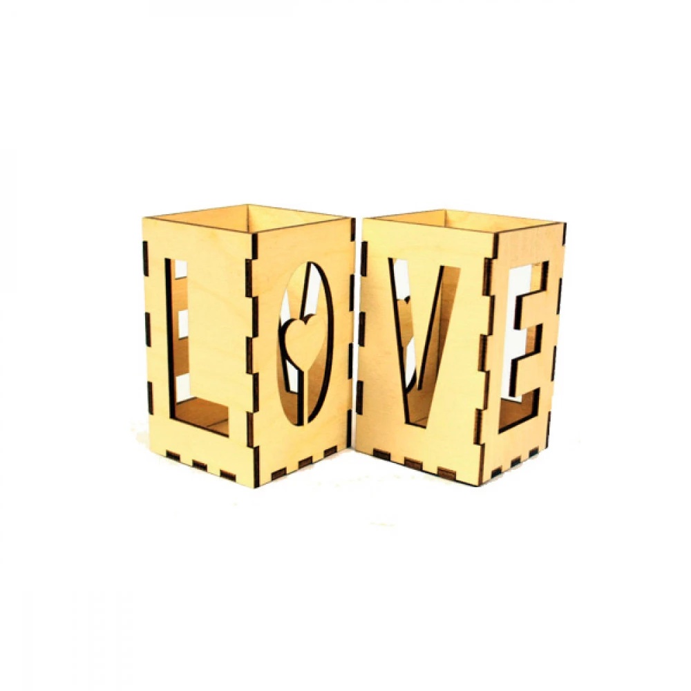 Підставка для ручок дерев'яна Love 
