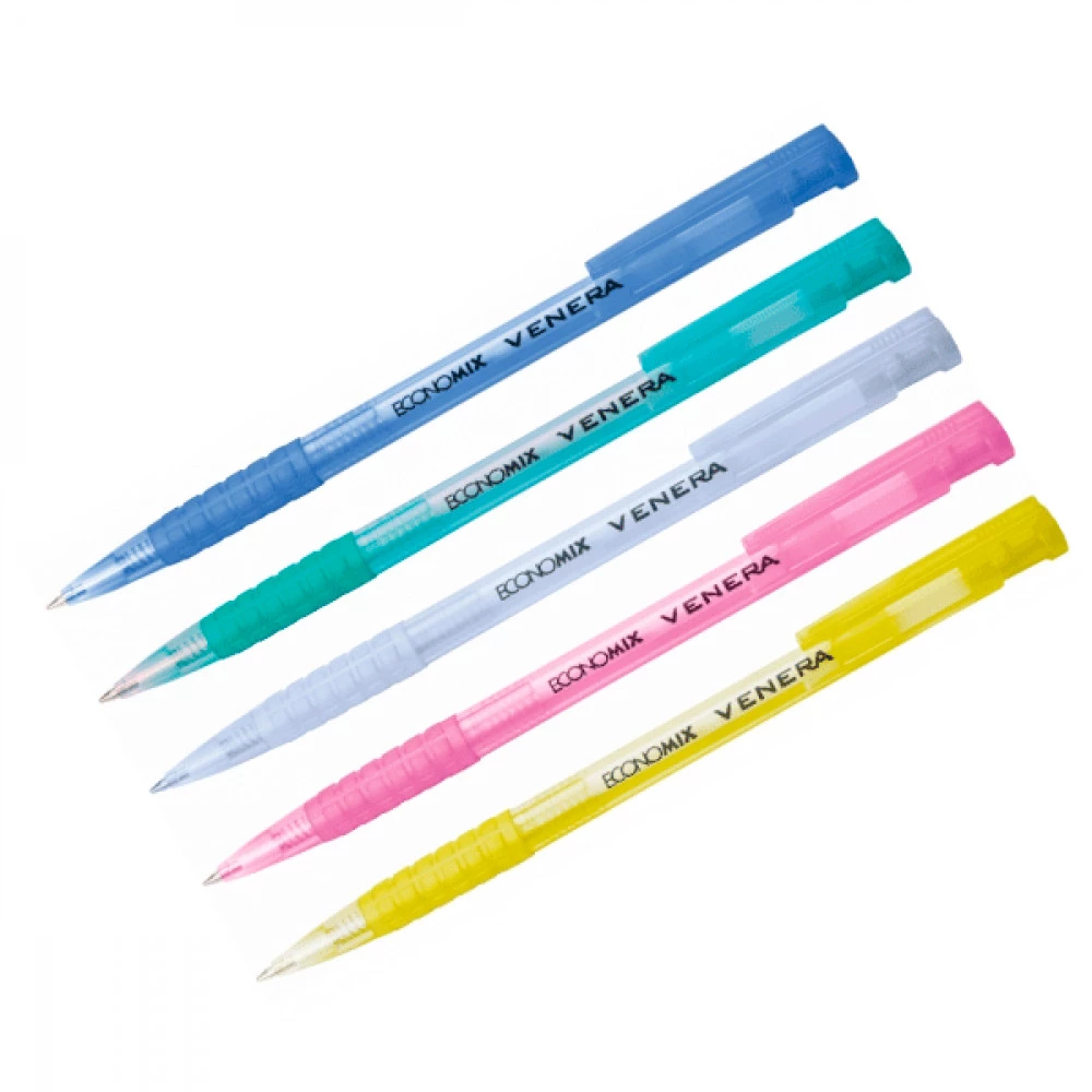 Ручка кулькова автоматична Economix E10105-25 Venera 0,5 мм синя