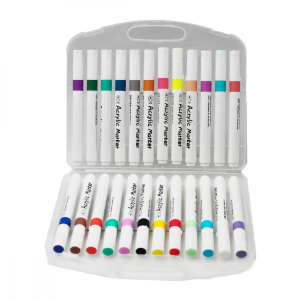 Набір скетч маркерів Aodemei М6131-24 24 штуки акрил односторонній пластик бокс