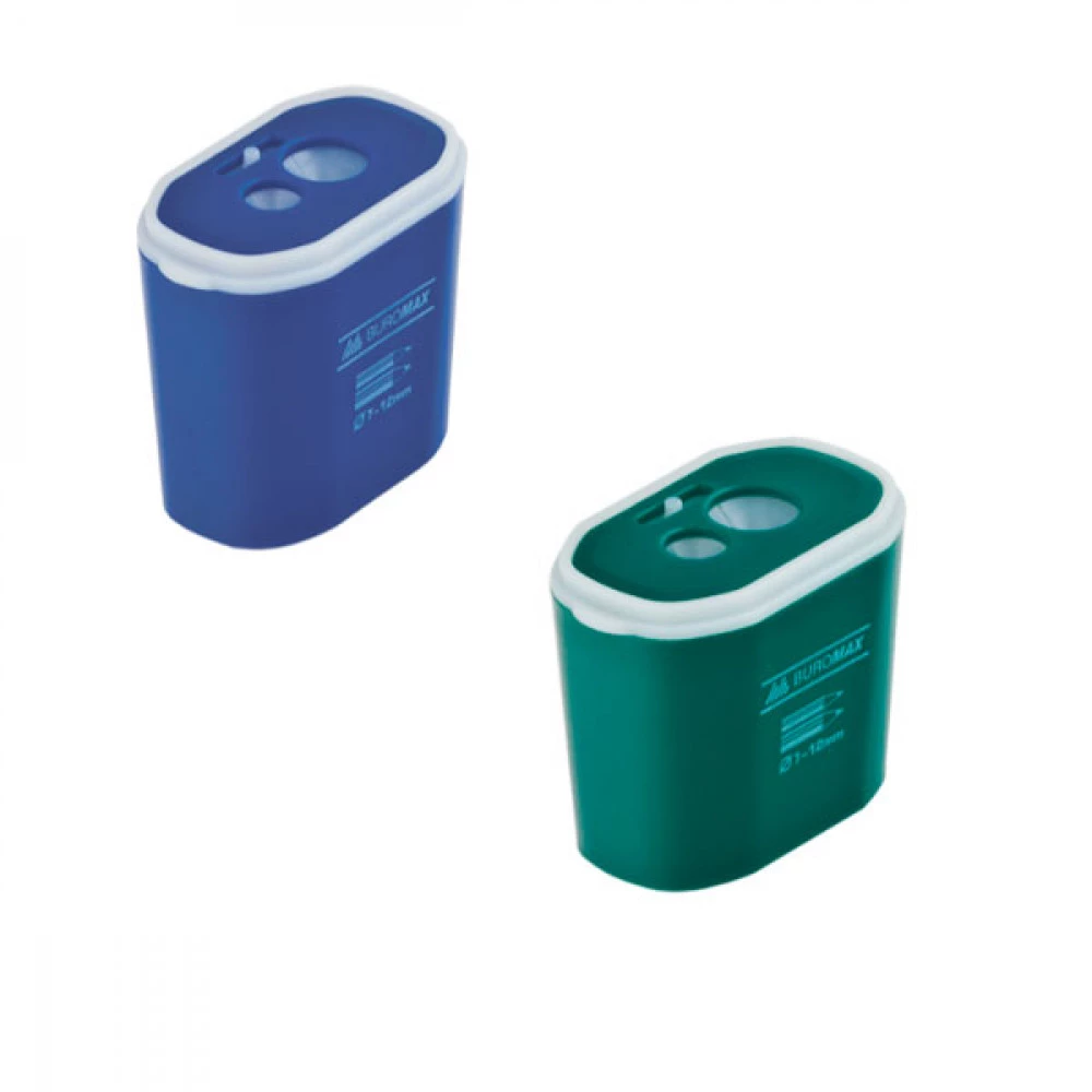 Точилка BuroMAX 4776 подвійна пластикова з контейнером