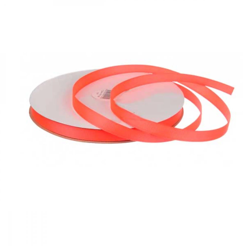 Стрічка репсова для декору 1,2см №186 (91,4м) оранж. 