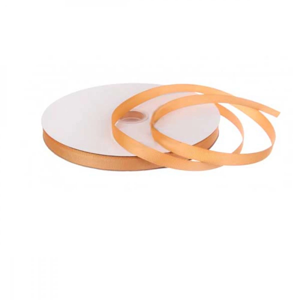 Стрічка репсова для декору 1,2см №157 (91,4м) св.-коричнева