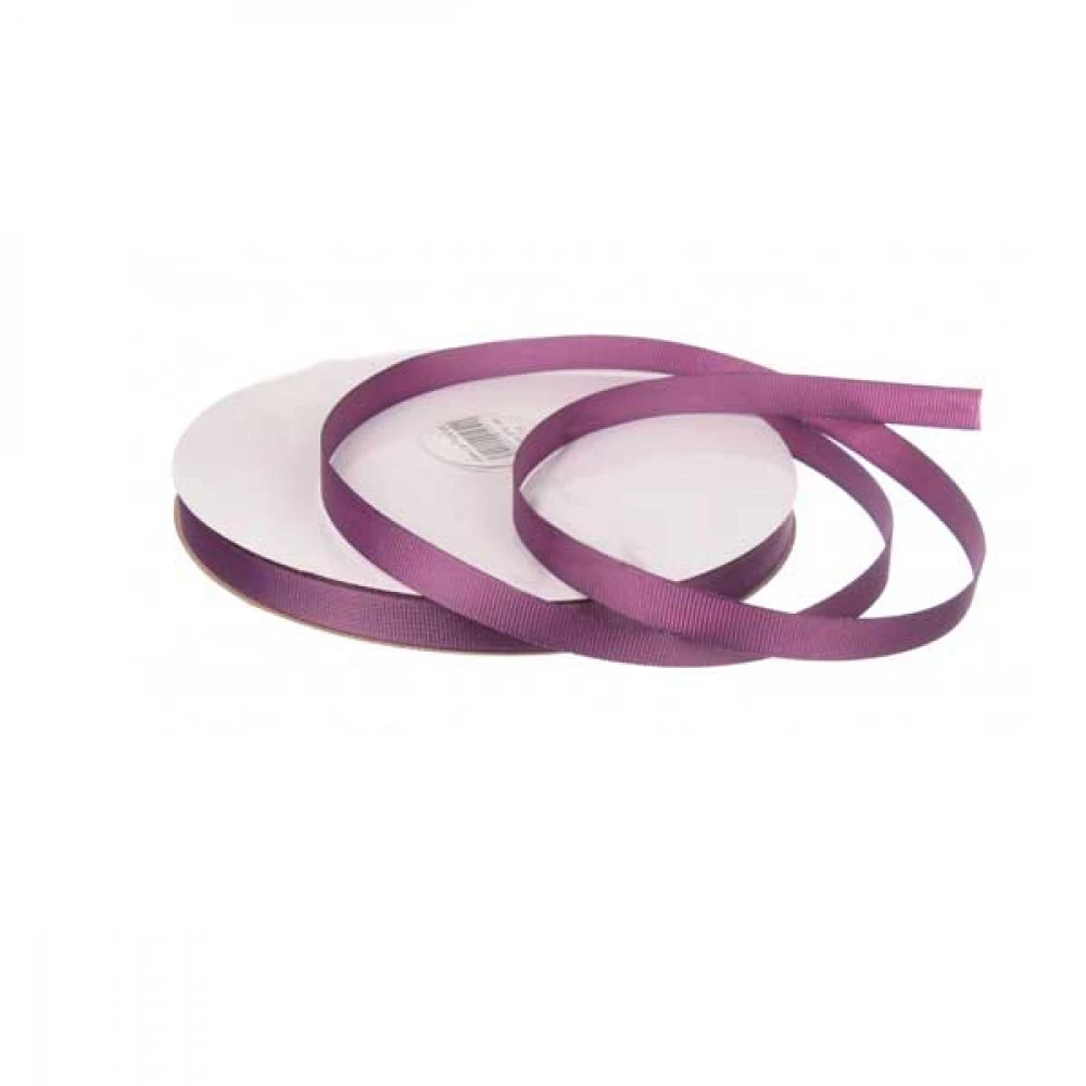 Стрічка репсова для декору 1,2см №171 (91,4м) т-фіол.